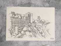 Architectural sketch generation painting pure hand-painted landscape sketch Anhui Hongcun sketch generation painting custom