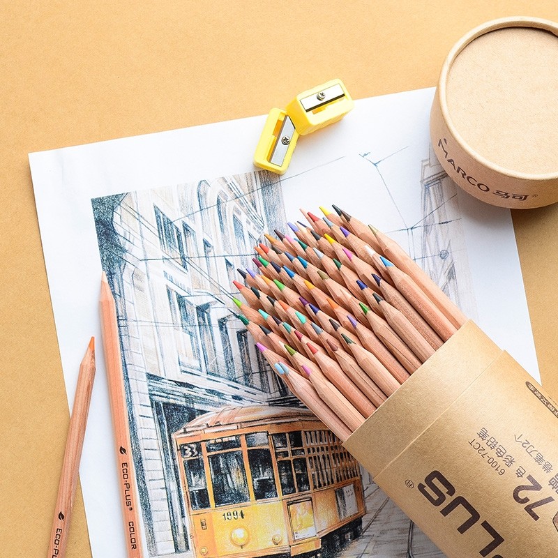 Marco log pole 36 color 72 color oily colored pencil hand painted drawing student 24 colors
