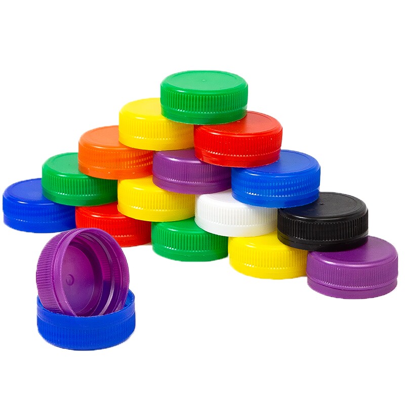 Colour Bottle Cap Plastic Cover Children Handmade Diy Adhesive Painting Fine Art Handmade Material Kindergarten Drink Bottle Cover