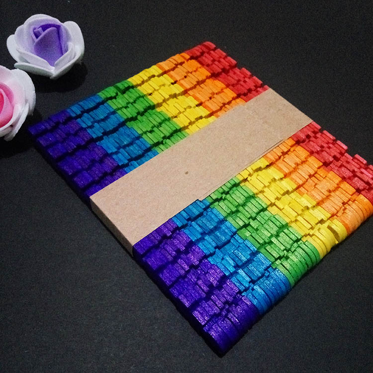 Đồ chơi trẻ em que kem sáng tạo DIY vật liệu thủ công popsicle que kem que gỗ dải vật liệu nhà thiết bị mầm non
