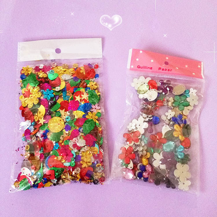 DIY Handmade Sequin Accessories Pearl Sheet Pearlescent Bright Sheet Profiled Color Glass Drill Handmade Material