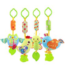 Newborn Baby Stroller Pendant Plush Toy With Dental Gum Bed Hang Wind Bells Bed Bells Rattle Baby 0-3-12 Months