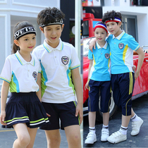 Kindergarten uniform pure cotton white yellow blue green suit Primary school uniform Sports games party team Sixth grade graduation photo