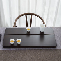 Whole piece of tea tray solid wood household tea tea table simple large and small drainage pear lilujin Stone bamboo