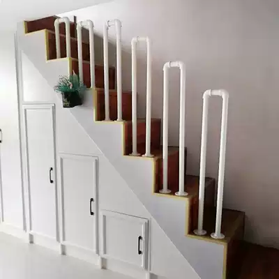 Simple modern industrial style U-shaped small fence indoor and outdoor stair railing handrail attic corridor kindergarten handrail