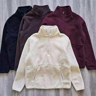 外贸原单运动新款女士带帽羊羔绒摇粒绒外套时尚休闲夹克上衣