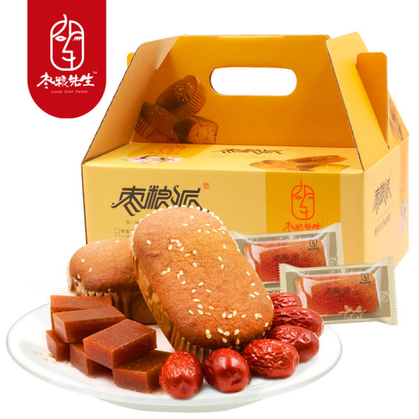 枣粮先生 山楂红枣蛋糕 蛋糕 840g 天猫优惠券折后￥17.9包邮（￥27.9-10）蜂蜜红枣蛋糕可选