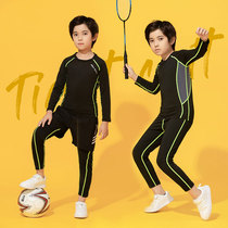 Basket Man Children Sports Suit Autumn Long Sleeve Basketball Training With Underspeed Dry Clothes Pants For a Breathable Fitness Tight Fit