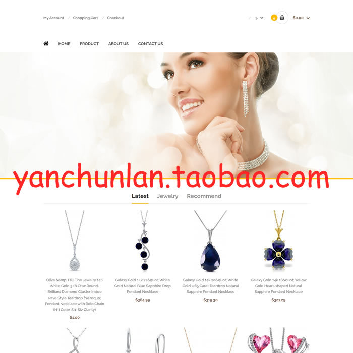 Establishing an English E-Commerce Website for Foreign Trade with Independent Shopping Capabilities, Jewelry Product Data, and a Separate Domain Name Package