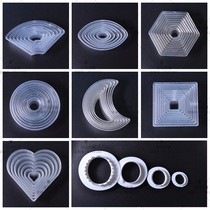 Oval lace turn sugar biscuits Moon Love Hexagon fan-shaped polar aperture light level big and small plastic cutting die