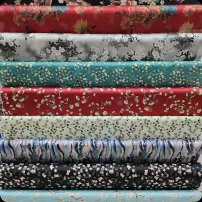 High-end heavy silk elastic satin fragrant cloud yarn double crepe silk cloth mulberry silk dress cheongsam fabric on rice