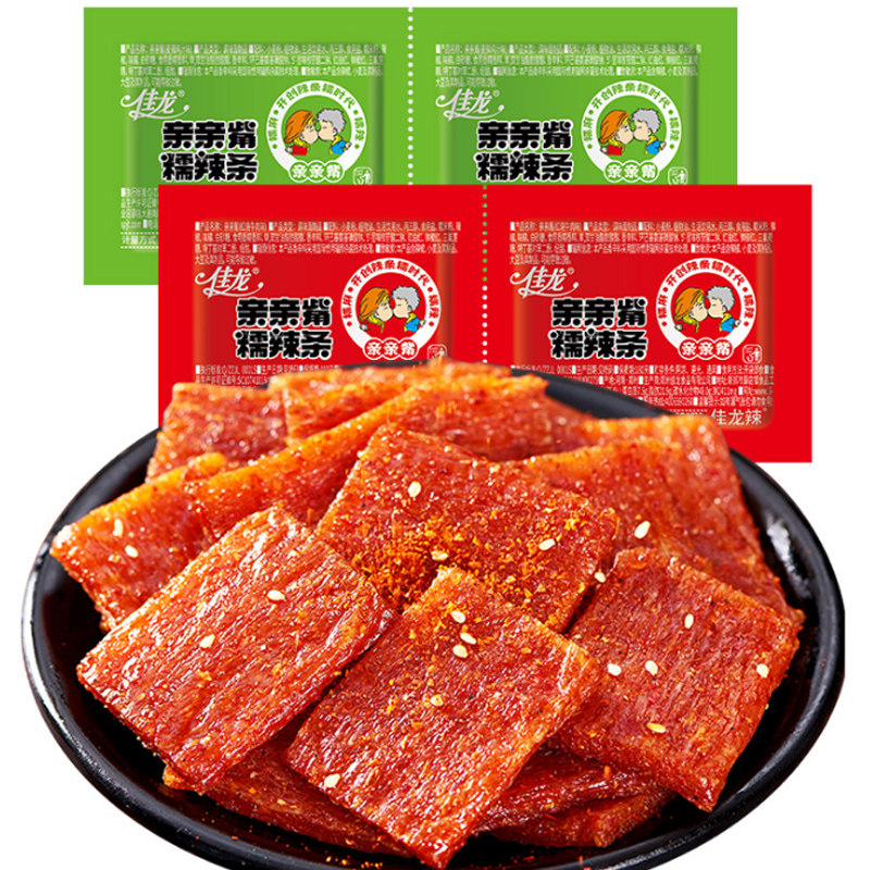 可签到！佳龙亲亲嘴辣条60包