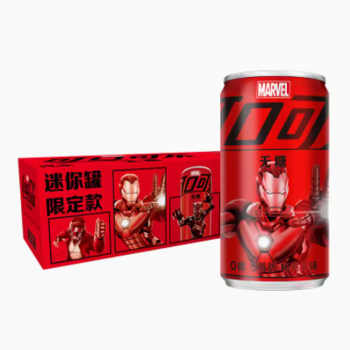 可口可乐漫威MARVEL限定联名无糖mini零度有糖可选200ml*12迷你罐实付42.5元到手包邮