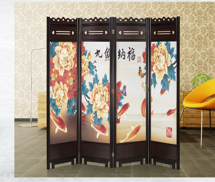Đơn giản di động hiện đại phân vùng gấp khách sạn Trung Quốc phòng khách hiên nhà trà hai mặt nhà phòng ngủ màn hình gỗ rắn - Màn hình / Cửa sổ vach ngan phong