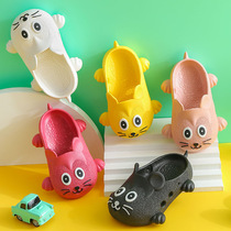 Childrens slippers summer baby hole shoes cartoon cute baby shoes bathroom home sandals wear non-slip