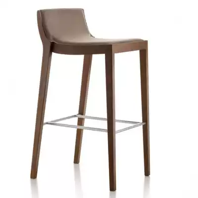 New Chinese style solid wood bar chair modern simple high chair hotel sample house display center chair light luxury bar chair home dining chair