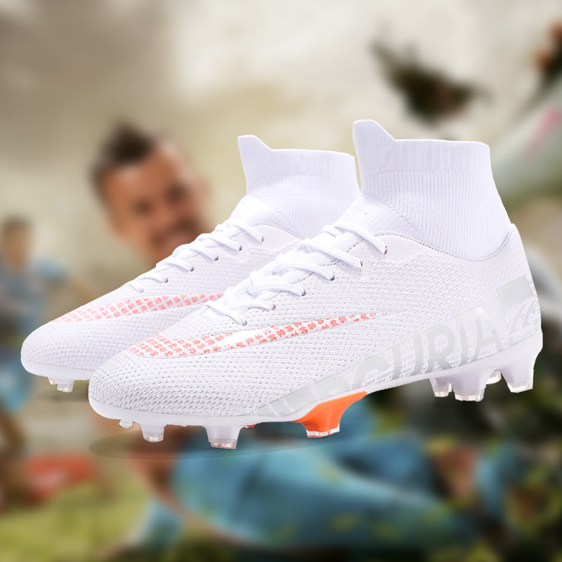 Blue Orange Black Soccer Shoes Mens Boys Boys Young Football Boot