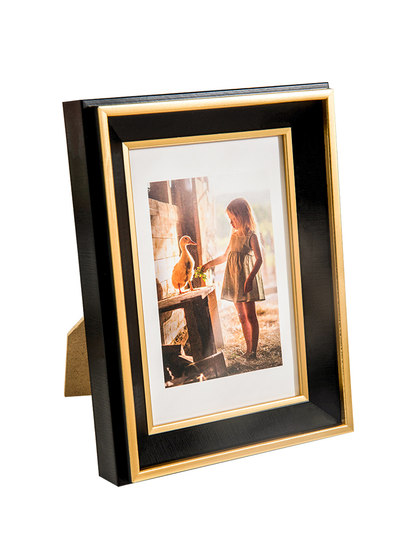 American-Style Light Luxury Black Gold Photo Frame Display Stand with a High-End Feel, 6, 7, 8, 10, 12 Inch Children's Photo Album, Photo Printing Frame, Wall Hanging