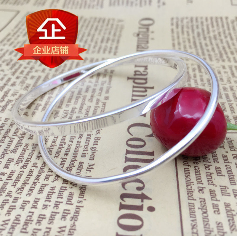 Pure silver 999 two sets of multiple - lap bracelet fad solid bracelet for girlfriend