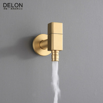 All copper washing machine faucet Balcony washing pool Mop pool faucet Black universal square brushed gold household