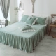 Tinh Thể Màu Tinh giường nhung váy bedspread đơn giản và có thể được tùy chỉnh dày ấm luật nhung san hô Levin giường nhung che 1.5 / 1.8 - Váy Petti 	chân váy giường