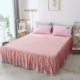 Tinh Thể Màu Tinh giường nhung váy bedspread đơn giản và có thể được tùy chỉnh dày ấm luật nhung san hô Levin giường nhung che 1.5 / 1.8 - Váy Petti 	chân váy giường