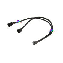 Main board fan 4Pin PWM 10% Two switching line 30cm 4 pin one-turn-two fan extension cord packet web