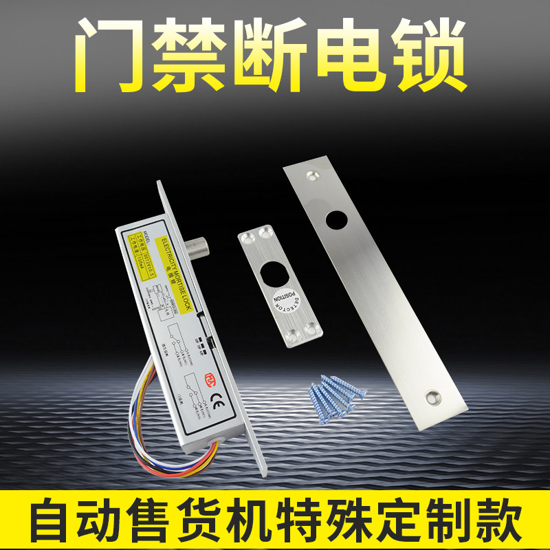 Normally closed power off lock access control electric plug lock embedded hidden door magnetic signal vending electromechanical control lock 12V