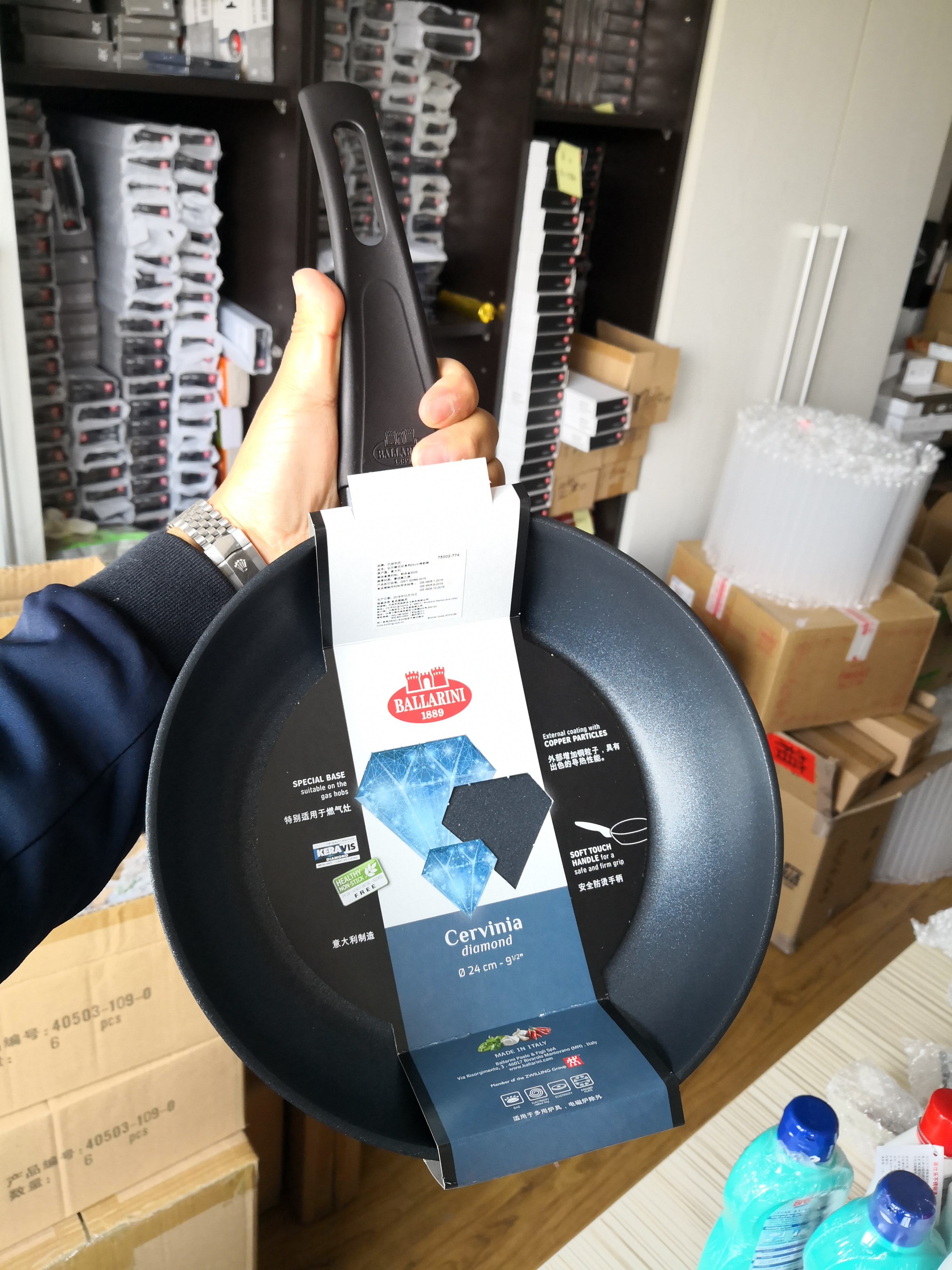Italian production Ballarini Ballini import frying pan not stained with frying pan with frying pan not available