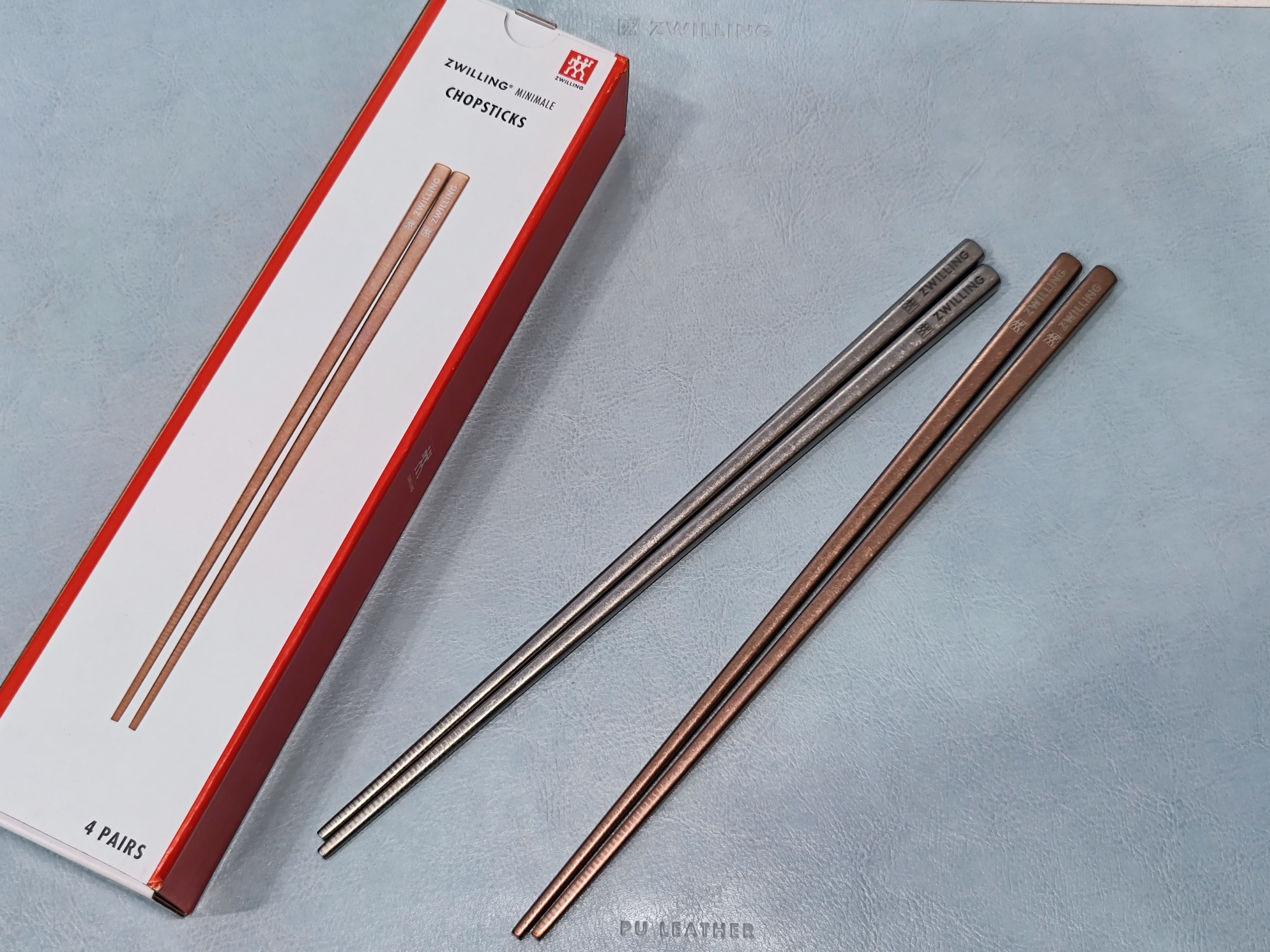 German double-li metal chopsticks household stainless steel portable moisture-proof alloy chopsticks spoon