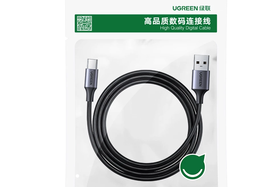 Кабель данных Ugreen Union US187 Type-C USB3.0 с быстрой зарядкой, алюминиевый сплав 30468 30533
