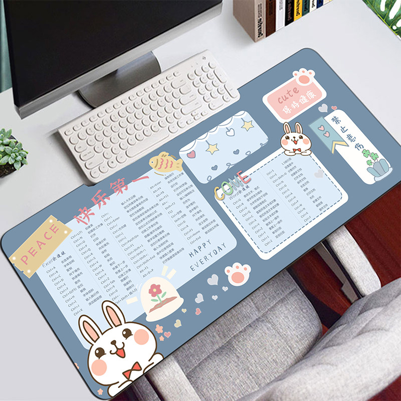 Mouse pad oversize excel ps cad shortcut key big full computer office cute table mat keyboard mat customised