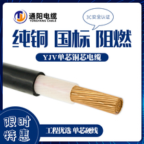 Single core pure copper YJV1 core 10 16 25 35 50 70 95 120 square overhead buried power cable