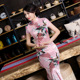Mùa hè mới của Trung Quốc gió cải thiện sườn xám váy dài satin sườn xám váy hiệu suất phụ nữ tiệc của ngày