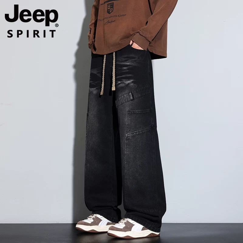 JEEP SPIRIT Jeep, ретро джинсы, брюки для отдыха, размер, свободный прямой крой