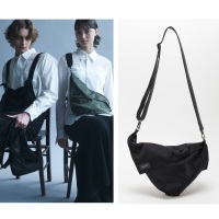 Japanese purchasing agent yohjiyamamoto discord 26SS nylon leather shoulder strap crossbody bag