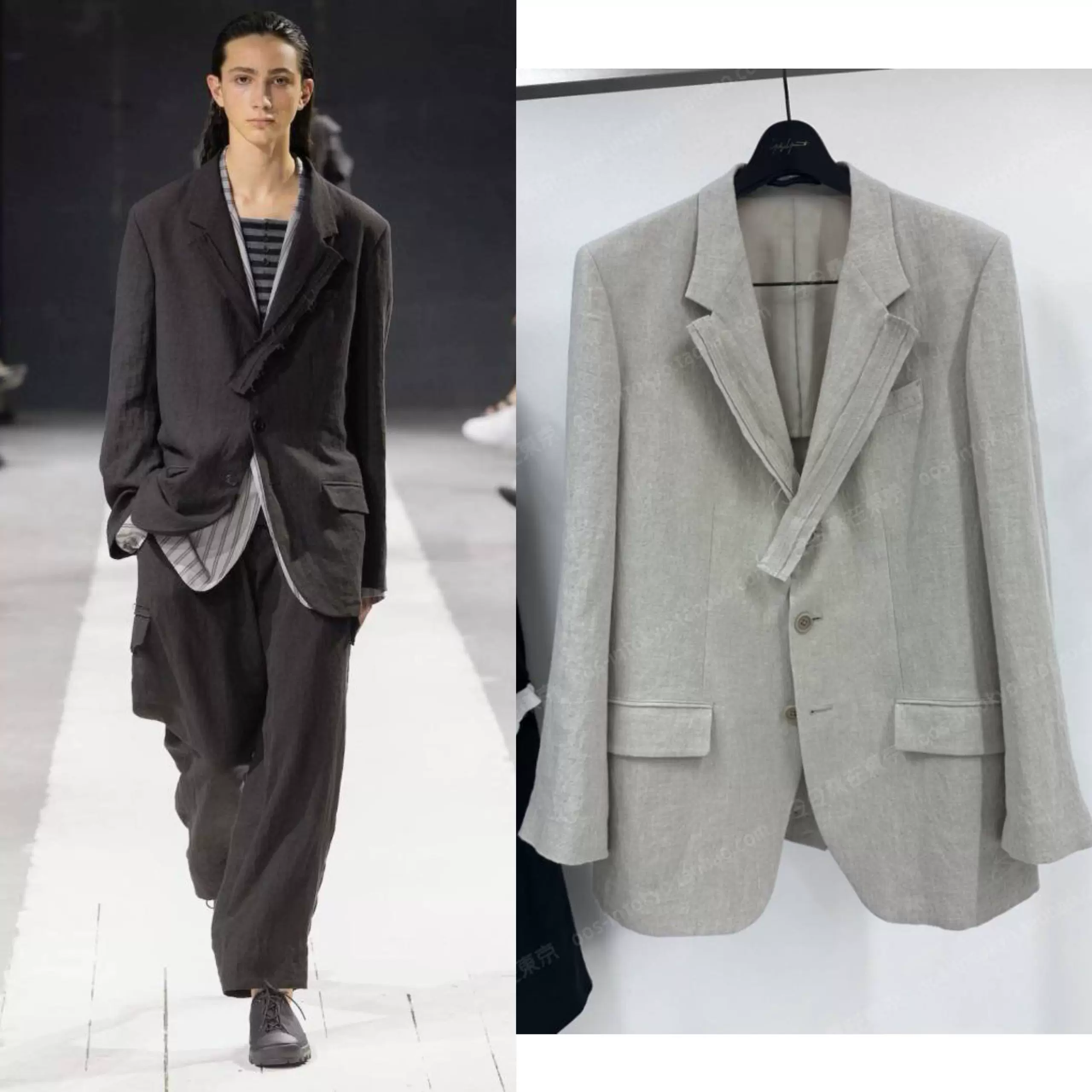 [Скидка! LOOK15 Японские покупки Yohji Y's для мужчин 24SS льняной пиджак]