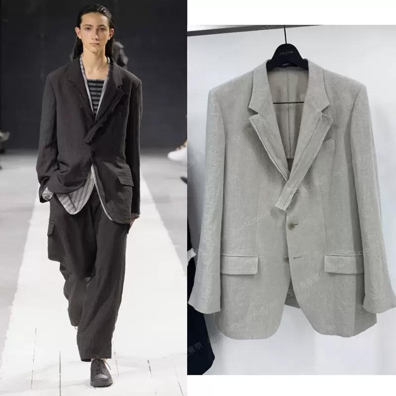 [Скидка! LOOK15 Японские покупки Yohji Y's для мужчин 24SS льняной пиджак]