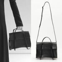 Japanese purchasing agent yohjiyamamoto discord 24SS cowhide clamshell handbag crossbody bag