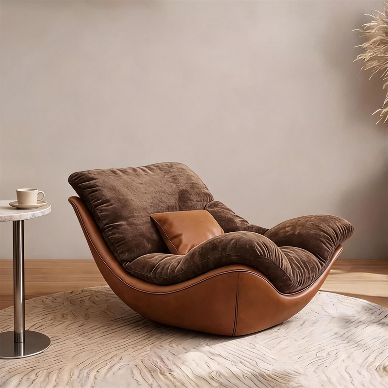 Nordic Designer Creative Modern Minimalist Living Room Leisure Chair Sofa Recliner Lazy Sofa Bedroom Single Chair