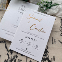 European-style thick tissue paper letterpress invitations personalized simple invitations Letterpress invitations beautiful design wedding invitations