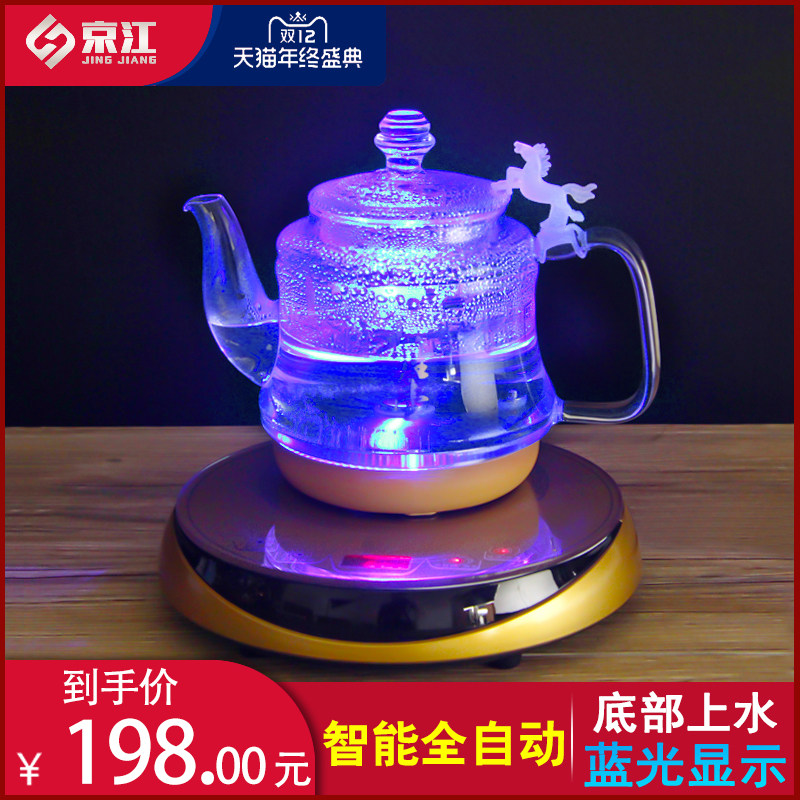 Fully automatic watering electric kettle glass bottom watering kettle household water-pumping tea maker induction cooker