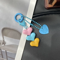 Разноцветный брелок «Любовь» - розовый, синий и желтый