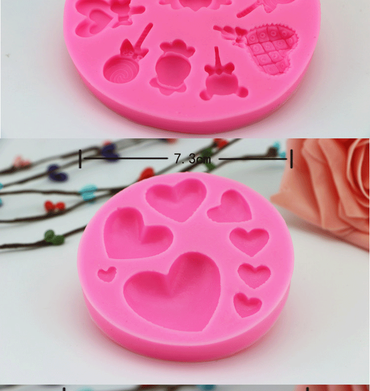 Bộ sưu tập khuôn silicon đất sét tráng miệng hoa vỏ váy macaron bánh dưới cùng chữ và số phụ kiện đất kem - Tự làm khuôn nướng khuôn kem