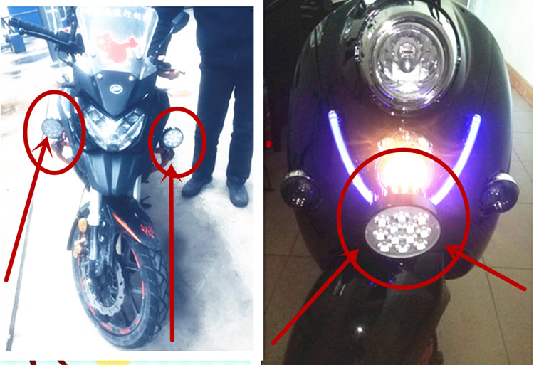 Siêu sáng led xe điện đèn pha đèn pha 12V48V60V72V sửa đổi bên ngoài bóng đèn xe máy đèn xe máy fly