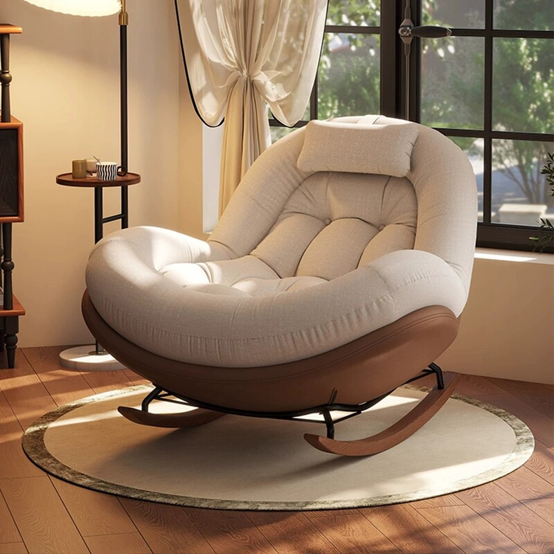 Lazy Sofa Chair for Home Use, Balcony Lounge Chair for Adults, Living Room Leisure Chair, Trendy Bedroom New Model, Light Luxury Rocking Chair Lazy Sofa Chair for Home Use, Balcony Lounge Chair for Adults, Living Room Leisure Chair, Trendy Bedroom New Model, Light Luxury Rocking Chair