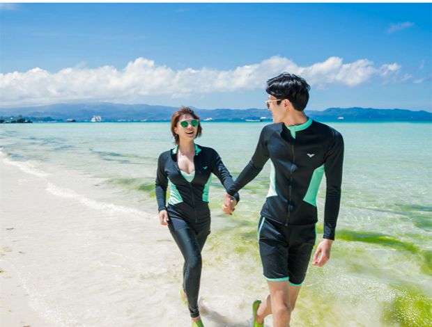 Thêm phân bón để tăng bộ đồ lặn chia đôi nam nữ và sứa dài tay quần dài quần bơi chống nắng chất béo phù hợp set đồ đôi đi biển