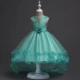 Mùa hè cô gái mới không tay rỗng công chúa pettiskirt phía trước đuôi dài váy đầm váy quần áo trẻ con