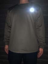 21 plus velvet long-sleeved round neck shirt physical fitness clothing warm autumn clothing for men and women outdoor sports reflective training sweatshirt night running