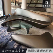 Hotel club villa office business reception room modern minimalist designer creative leather moon sofa customization